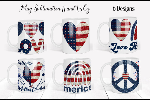 Patriotic Mug Wrap Bundle | Sublimation Mug 4th Of July Sublimation WatercolorColorDream 