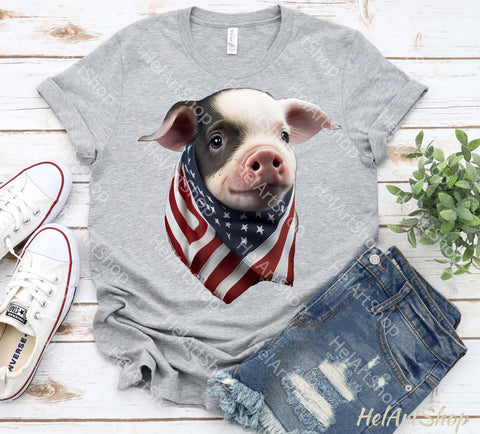 Patriotic Pig Png, Sublimation Png Sublimation _HelArtShop_ 