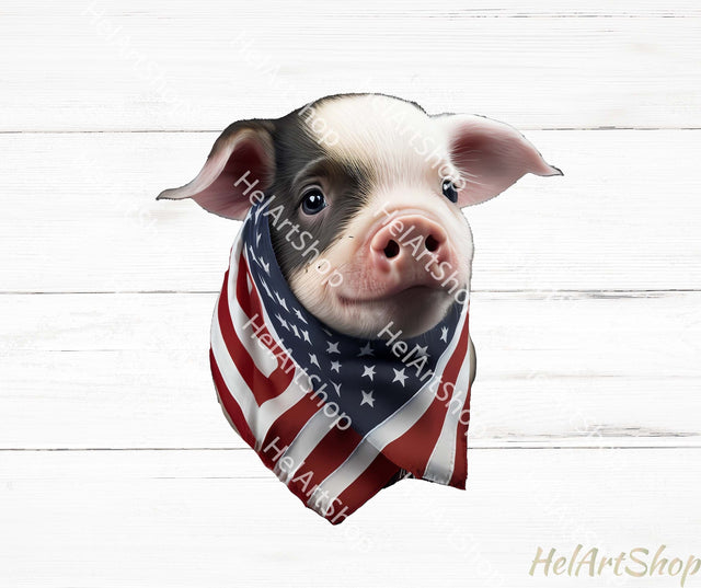 Patriotic Pig Png, Sublimation Png Sublimation _HelArtShop_ 
