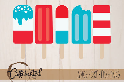 Patriotic Popsicles svg SVG Caffeinated SVGs 