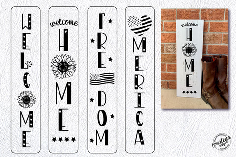 Patriotic porch bundle SVG, July 4th SVG, Fourth of July, Welcome porch sign svg, Independence Day SVG Createya Design 