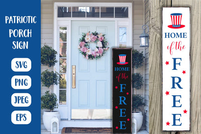 Patriotic Porch Sign SVG. Fourth of July Vertical Sign SVG LaBelezoka 