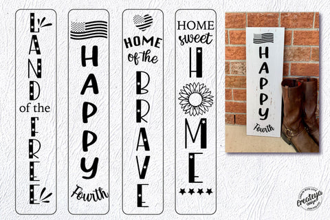 Patriotic porch sign svg, Patriotic svg, 4th of July, American flag svg SVG Createya Design 