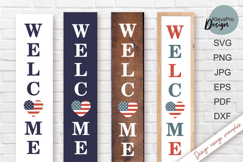 Patriotic Porch sign Welcome SVG SVG Klava P 