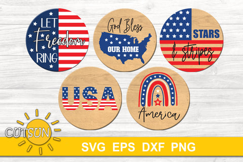 Patriotic Sign SVG bundle | Patriotic Round sign SVG bundle SVG CutsunSVG 