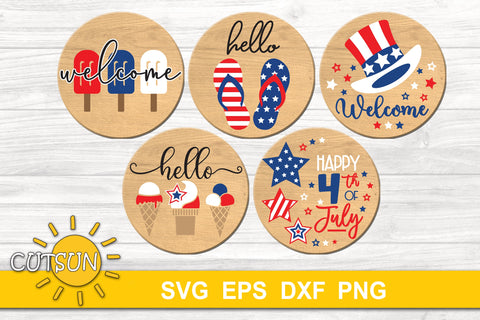 Patriotic Sign SVG bundle | Patriotic Round sign SVG bundle SVG CutsunSVG 