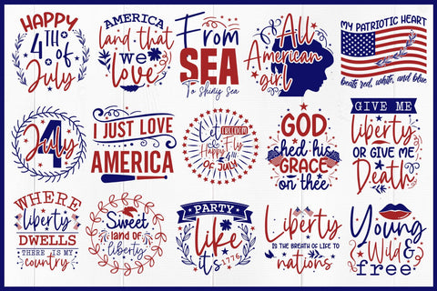 Patriotic Sign SVG Bundle SVG DESIGNS DARK 