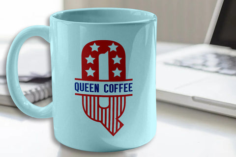 Patriotic Split Alphabet A-Z Bundle svg eps ai png pdf SVG zafrans studio 