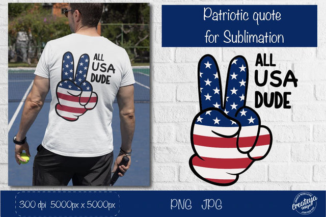 Patriotic Sublimation. 4th of July. Independence day. Sublimation Createya Design 