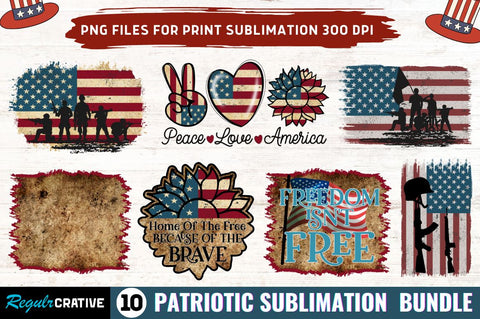 Patriotic Sublimation Bundle Sublimation Regulrcrative 