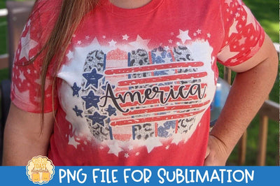 Patriotic Sublimation PNG | Leopard Print USA Flag Sublimation Cheese Toast Digitals 
