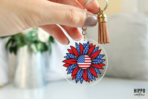 Patriotic Sunflower Bundle | Six 4th of July Sunflower PNG Sublimation Hippo Creations 