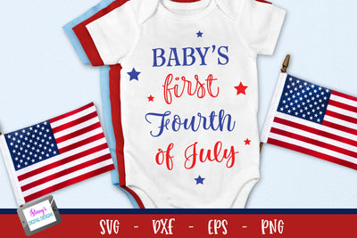 Patriotic SVG | Baby's First Fourth of July SVG SVG Stacy's Digital Designs 