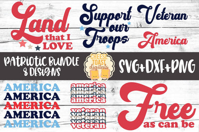 Patriotic SVG Bundle - Fourth of July | Memorial Day SVG Cheese Toast Digitals 