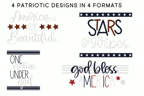 Patriotic SVG Bundle, God Bless America SVG, July 4th Decor SVG Designing Digitals 