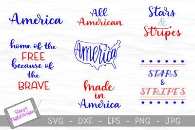 Patriotic SVG Bundle - Includes 7 America SVG Files SVG Stacy's Digital Designs