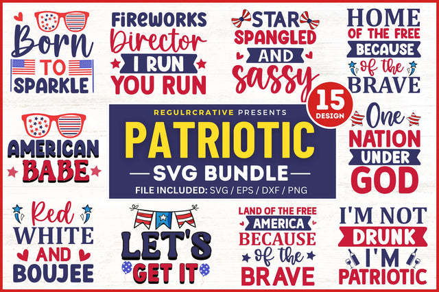 Patriotic svg Bundle SVG Regulrcrative 