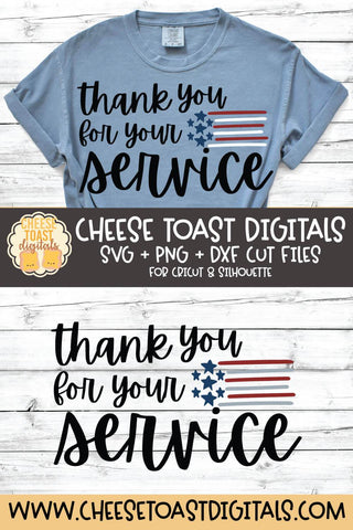 Patriotic SVG | Thank You For Your Service SVG Cheese Toast Digitals 