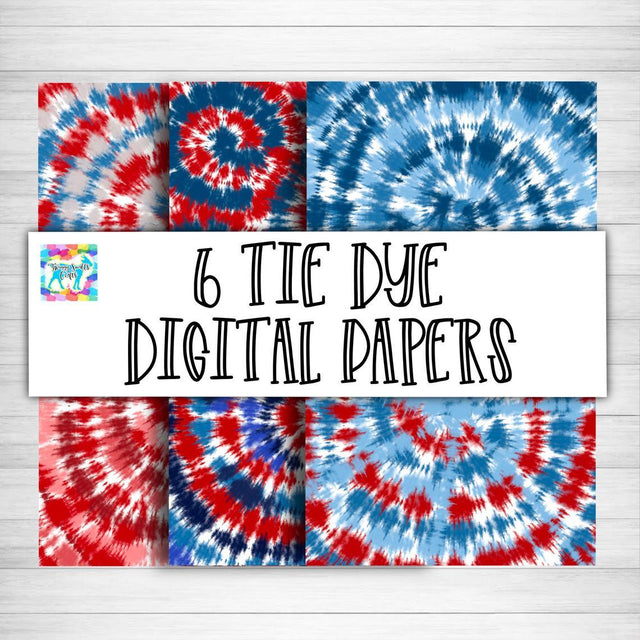 Patriotic Tie Dye Digital Papers Digital Pattern Twiggy Smalls Crafts 