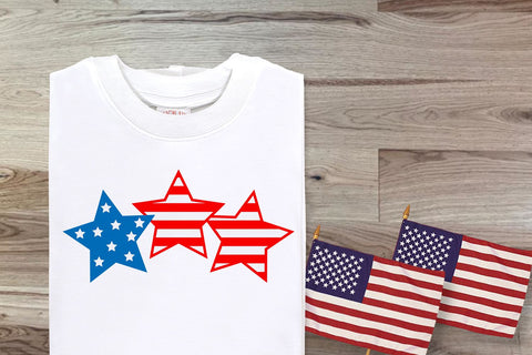 Patriotic Triple Stars SVG SVG Designed by Geeks 