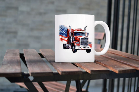 Patriotic Truck Sublimation Clipart Bundle Sublimation Regulrcrative 