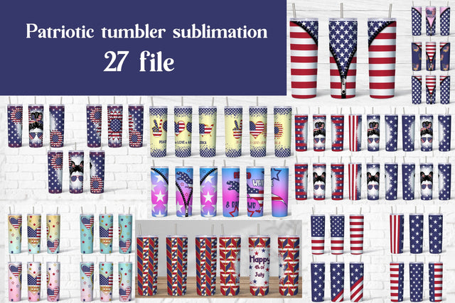 Patriotic tumbler bundle | American patriotic tumbler Sublimation Svetana Studio 