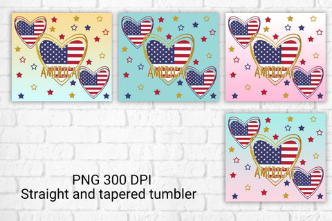 Patriotic tumbler bundle | American patriotic tumbler Sublimation Svetana Studio 