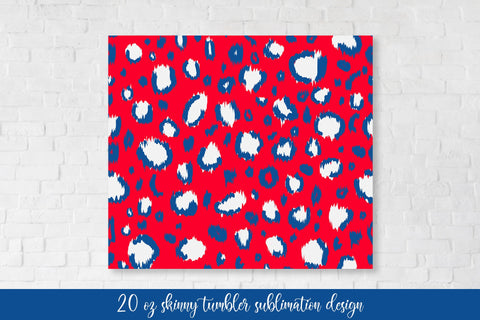 Patriotic Tumbler Wrap Sublimation American Leopard Tumbler Sublimation LaBelezoka 