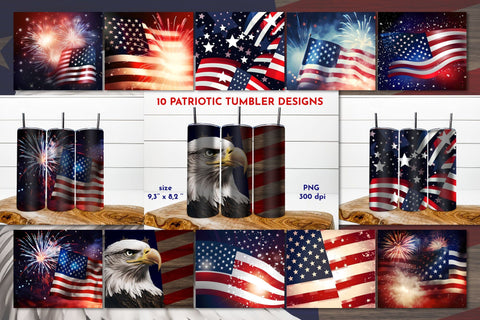 Patriotic tumbler wraps 20 oz, tumbler tamplate. 4th of July Sublimation Angelina Semenova 