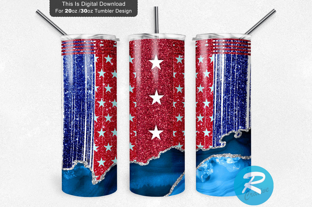 Patriotic USA 20 oz / 30 oz Tumbler PNG - So Fontsy