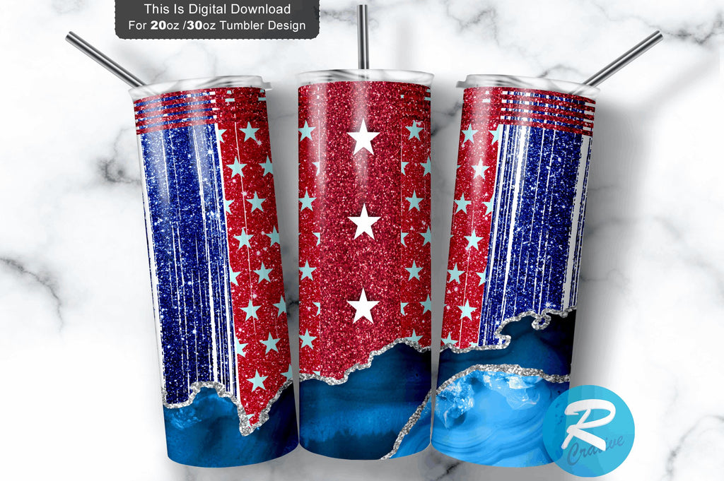 Patriotic USA 20 oz / 30 oz Tumbler PNG - So Fontsy