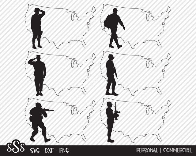 Patriotic USA Frame Bundle | Patriotic SVG SVG Texas Southern Cuts 