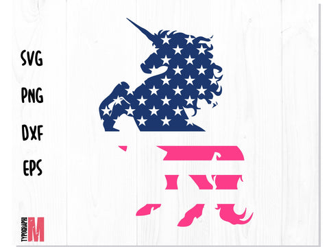 Patriotic USA Unicorn SVG SVG CreativeStudioTM 