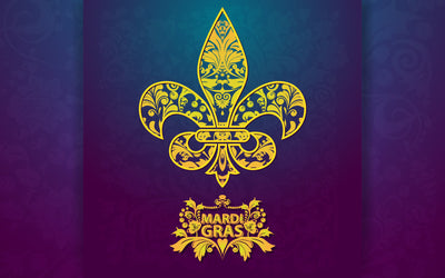 Pattern background with ornate golden mask Mardi Gras Vector illustration SVG naemmiah021 