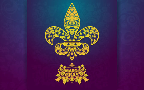 Pattern background with ornate golden mask Mardi Gras Vector illustration SVG naemmiah021 