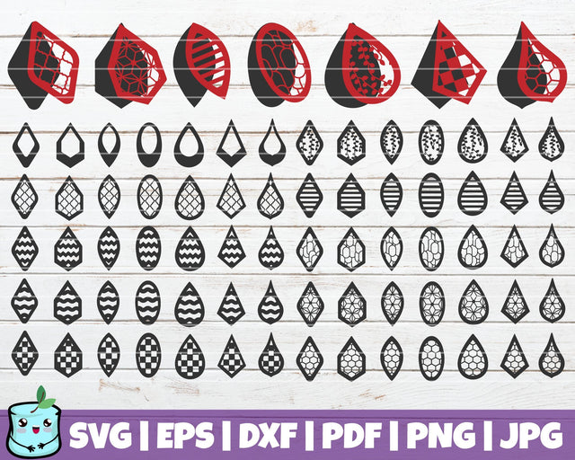 Pattern Earrings Bundle SVG MintyMarshmallows 