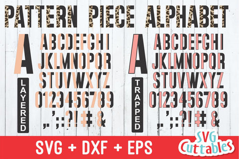 Pattern Piece svg Alphabet - svg - eps - dxf - Pattern Alphabet - Trapped - Silhouette, Cricut Cut File, Digital File SVG Svg Cuttables 