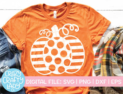 Pattern Pumpkin | Fall SVG Cut File SVG Crazy Crafty Lady Co. 