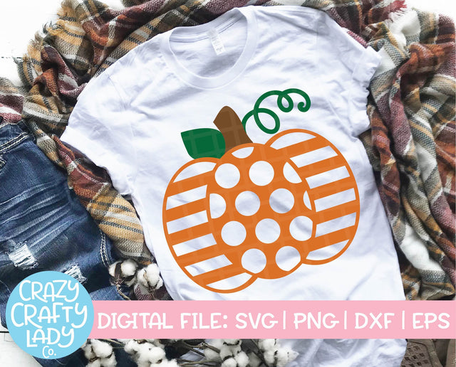 Pattern Pumpkin | Fall SVG Cut File SVG Crazy Crafty Lady Co. 