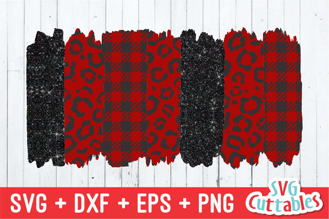 Patterned Paint Strokes Svg Cuttables 