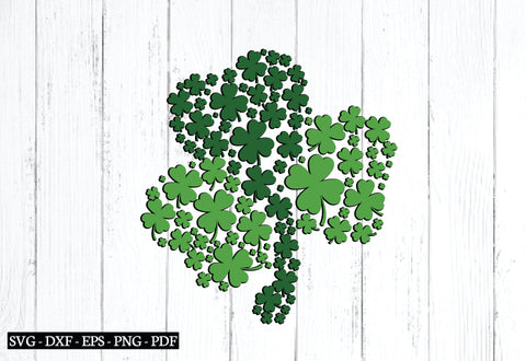 Patterned Shamrock St.Patrick's day svg SVG designstore 