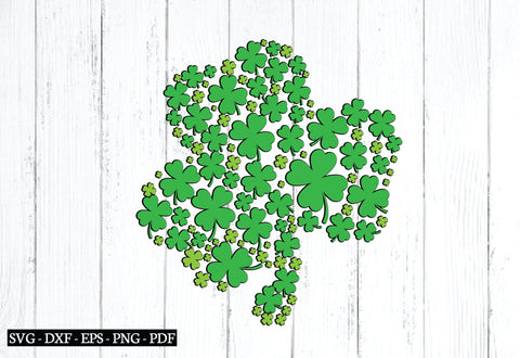 Patterned Shamrock St.Patrick's day svg SVG designstore 