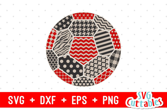 Patterned Soccer Ball SVG Svg Cuttables 