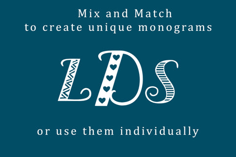 Patterngram- A monogram font with 6 style options Font Stacy's Digital Designs 