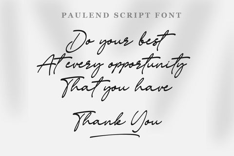 Paulend A Handwritten Script Font Font Balevgraph Studio 