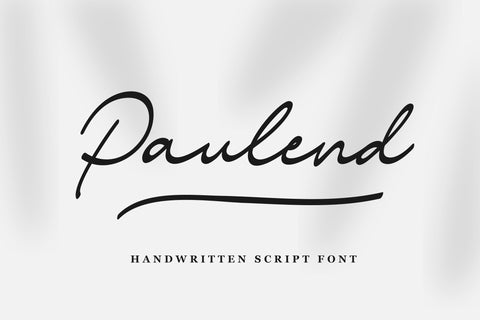 Paulend A Handwritten Script Font Font Balevgraph Studio 