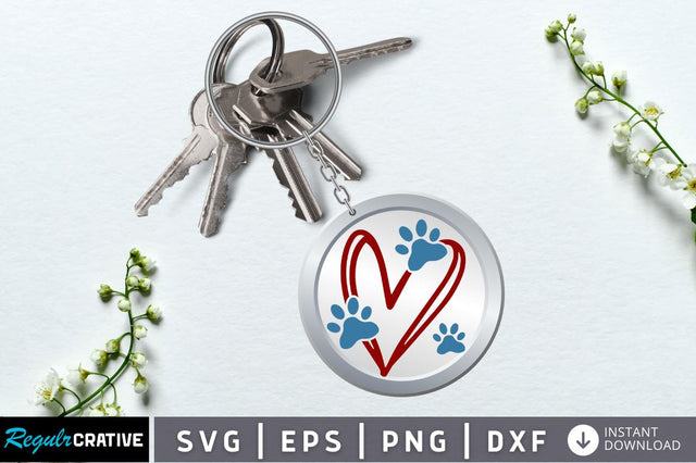 Paw and love SVG SVG Regulrcrative 
