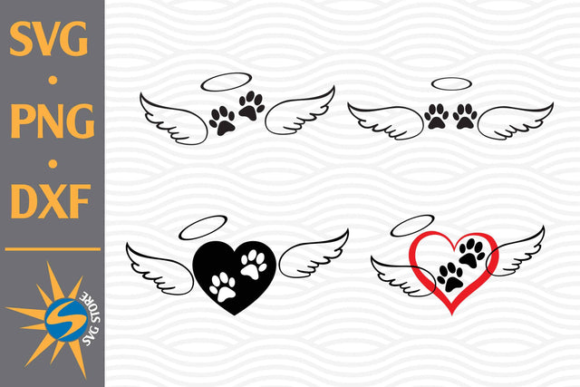 Paw Angle Wing SVG, PNG, DXF Digital Files Include SVG SVGStoreShop 