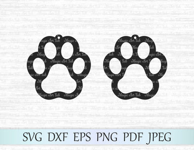 Paw earrings cut files SVG MagicArtLab 