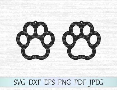 Paw earrings cut files SVG MagicArtLab 